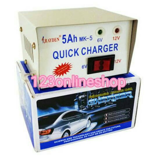 ✅Sale Charger Aki Rayden 12-6 Volt 5 Ampere Limited
