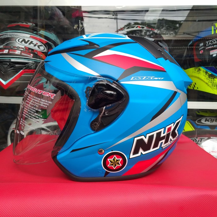 ✅Sale Helm Nhk R6 Motif Estrella Galicia Biru Doff - L Diskon