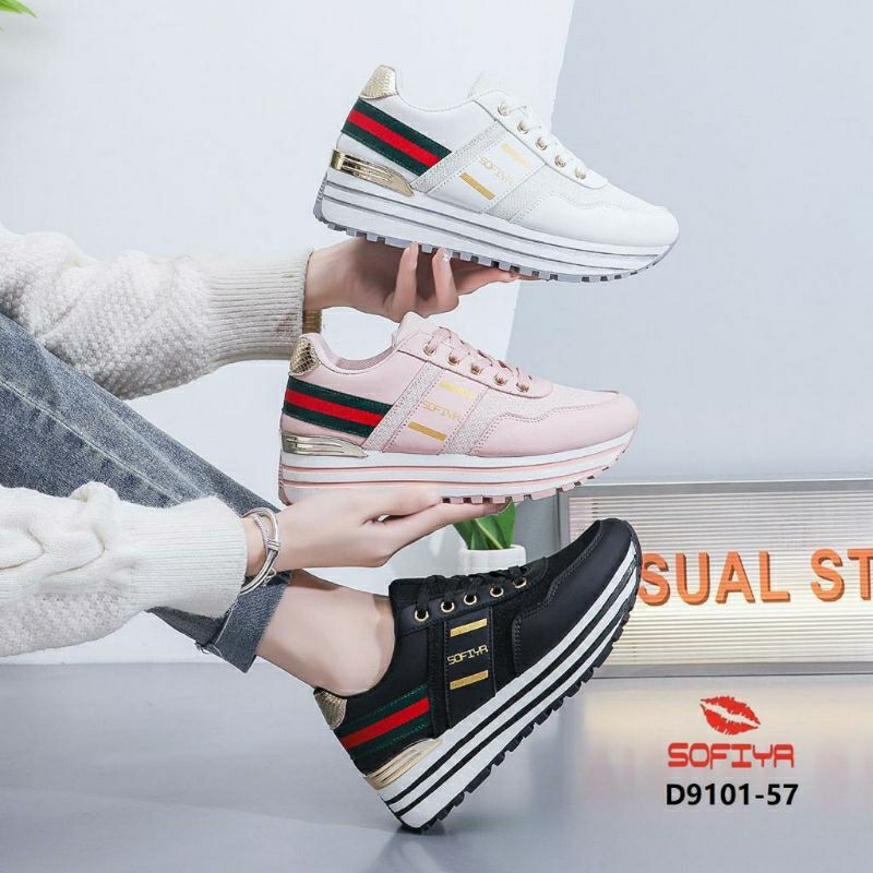 [NEW COLLECTIONS] BEST SELLER Sepatu Sneakers Wanita Import Sofiya Kets Casual Sport Shoes D9101-57