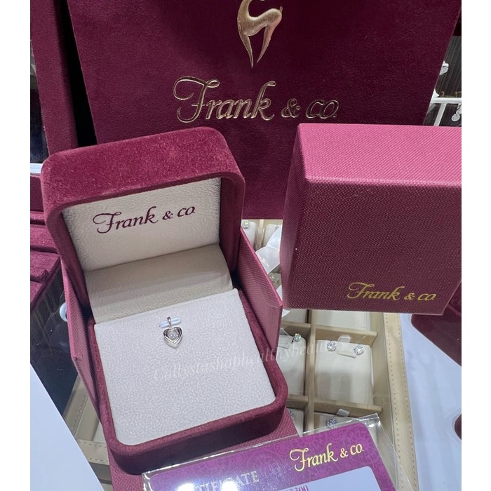 ✨Sale Frank  Co Diamond Love Glint Liontin Dancing Necklace Jewellery Terbatas