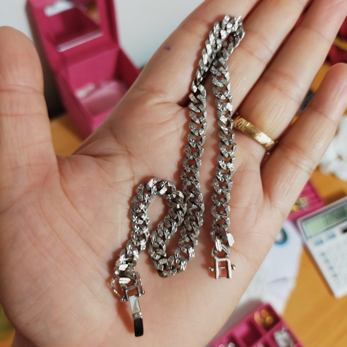 ✨Sale Gelang Kaki Sisik Naga Emas Putih Terbatas