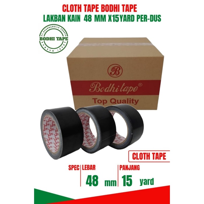 

✨Ready Lakban Kain / Cloth Tape Warna 48Mm X 15Yard Bodhi Tape Dus Termurah B Terbaru