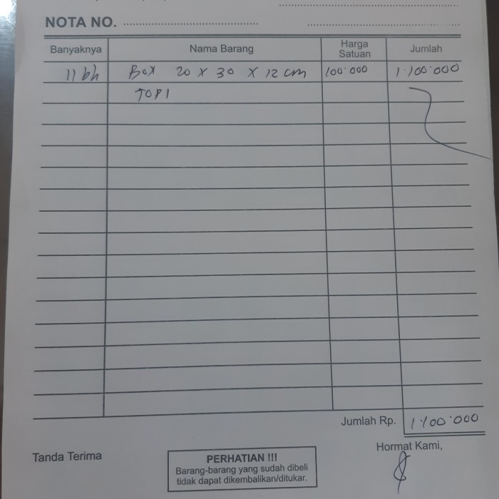 

✨Ready Nota Box 11Bh Diskon
