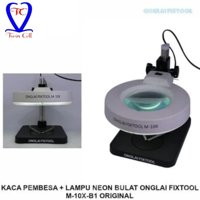 

✨Sale Kaca Pembesar Lampu Neon Bulat Onglai Fixtool M-10X-B1 Orignal Terbaru