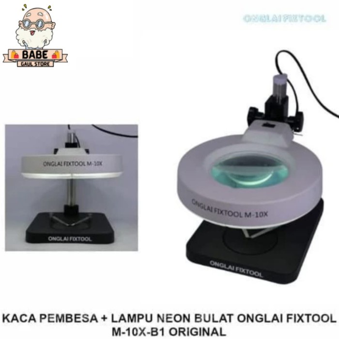 

✨Sale Kaca Pembesar Lampu Neon Bulat Onglai Fixtool M-10X-B1 Original Berkualitas