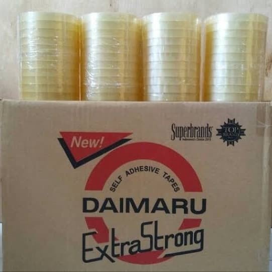 

✨Sale Isolasi Bening Daimaru 1/2 Inch Uk. 72 Yard 1 Dus : 288 Roll Terbatas