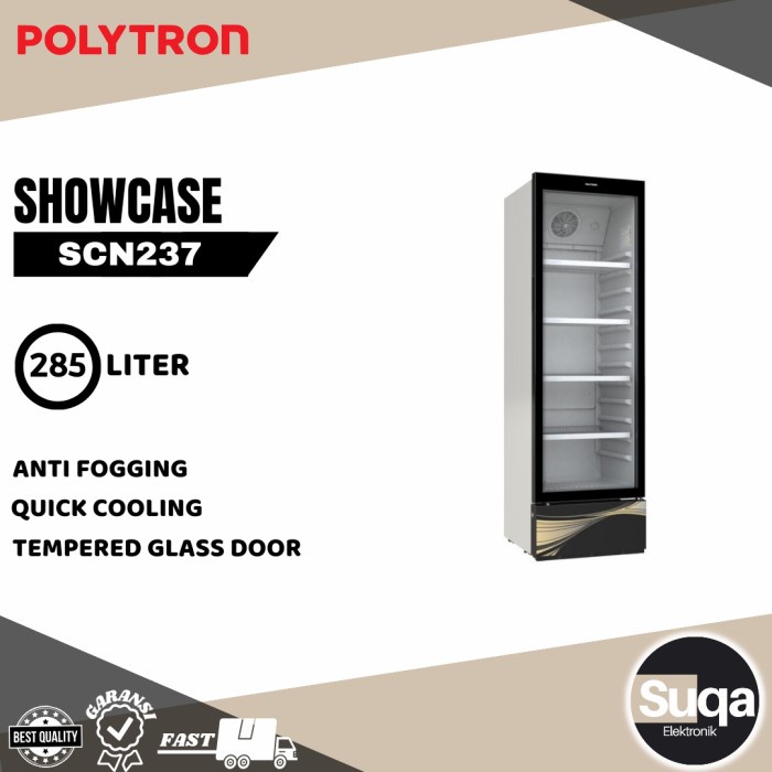 ✨Ready Polytron Scn237 Kulkas Showcase 4 Rak / Scn 237 Showcase Fast Cooling Limited
