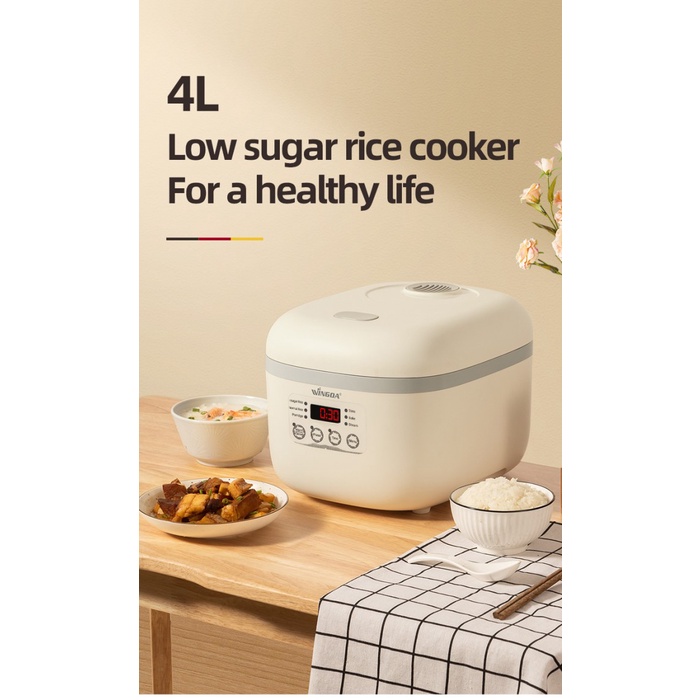 ✨Original Cookston Rice Cooker Low Carbo Low Sugar 4L With Water Tank Limited