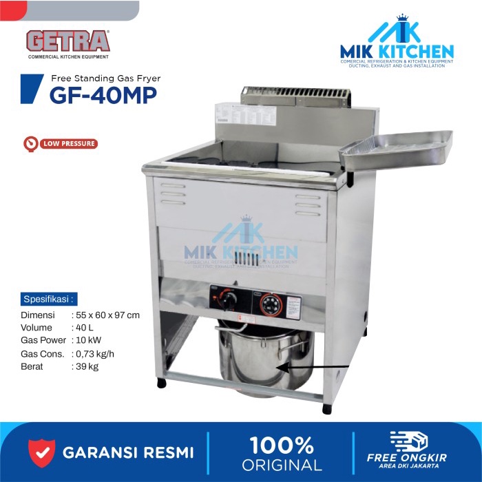✨New Ori Getra Free Standing Deep Fryer Asian Series Gf-40Mp / Gf 40Mp / Gf40Mp Berkualitas
