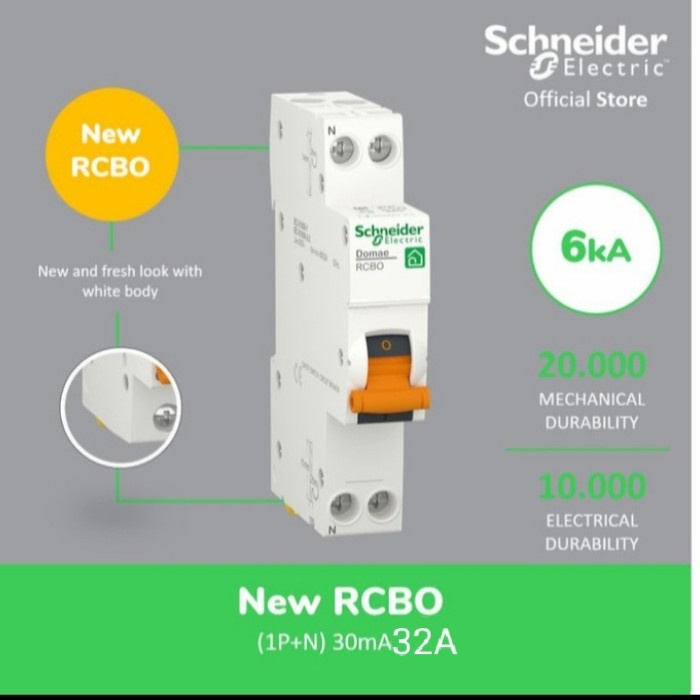 ✨Ori Rcbo Slim Tipe Domae 1PN 32Amper Elcb 30Ma Berkualitas