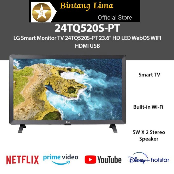 ✨New Lg Smart Tv 24 Inch 24Tq520S Digital Tv 24 Lg 24Tq520 Led Tv 24 Smart Diskon