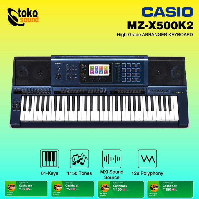 ✨New Casio Mz-X500K2 - 61 Key Arranger High Grade Keyboard Original Limited