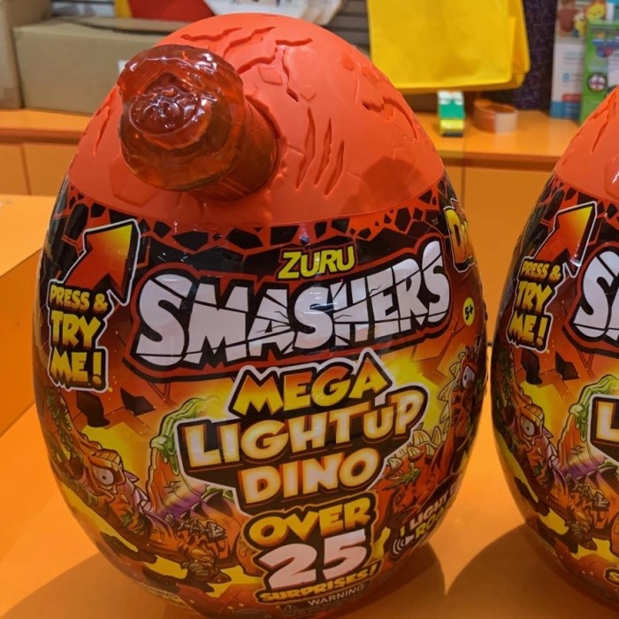✨Baru Zuru Smashers Surprise Mega Light Up Dino Original Diskon