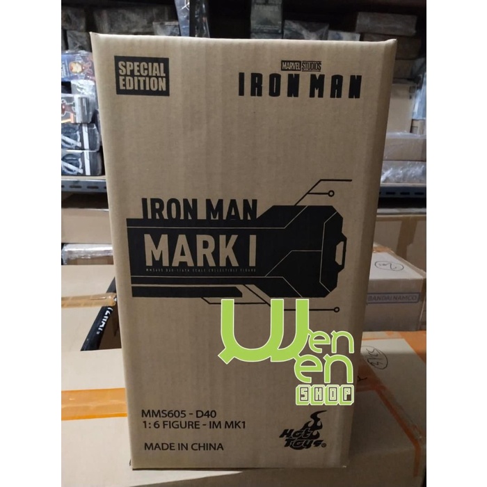 ✨Baru Hot Toys Ht Mms605D40B 1/6 Scale Figure Iron Man Mark 1 Deluxe Special Limited