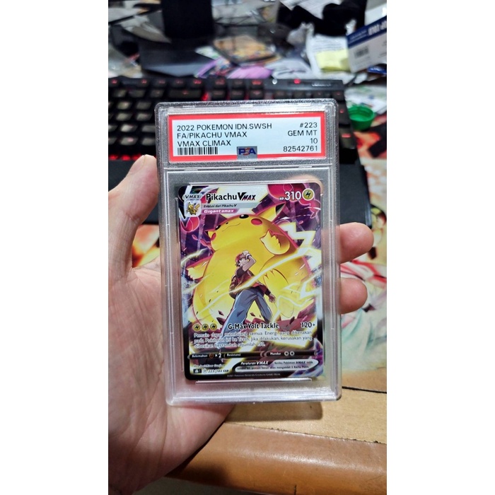 ✅Termurah Psa 10 Pikachu Vmax Csr 223/184 Pokemon Vmax Klimaks Indonesia Terbaru