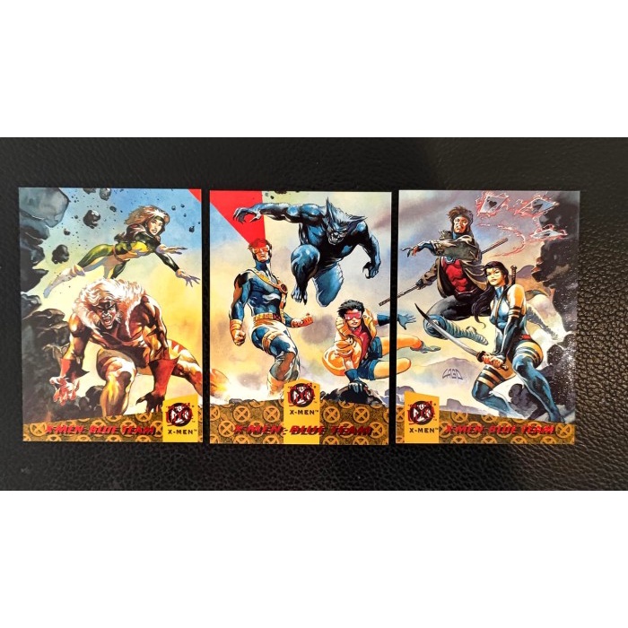 ✅Termurah X-Men Ultra Fleer 94 Blue Team Triptych Limited Subset Trading Cards Limited