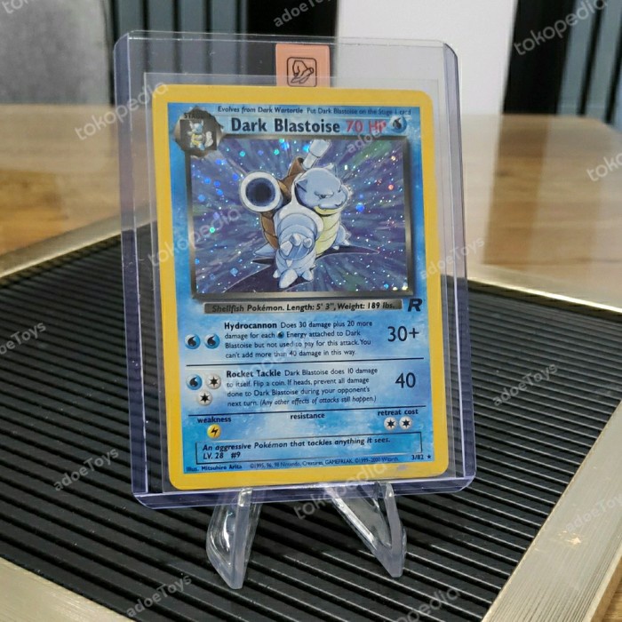 ✅Termurah Dark Blastoise Kartu Pokemon Holo Rare No Vmax Hr Sr Aa Piplup Gx Ex V Terbatas
