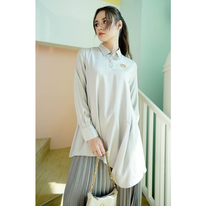 Benang Jarum - Sienna Shirt - Grey