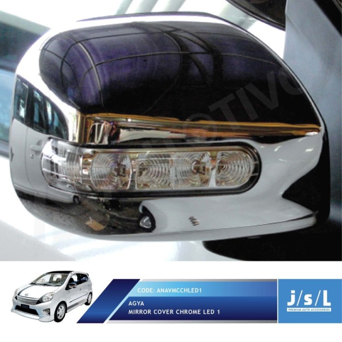 ✅Sale Cover Spion Mirror Chrome / Aksesoris Toyota Agya 2013 - 2016 Plus Led Berkualitas