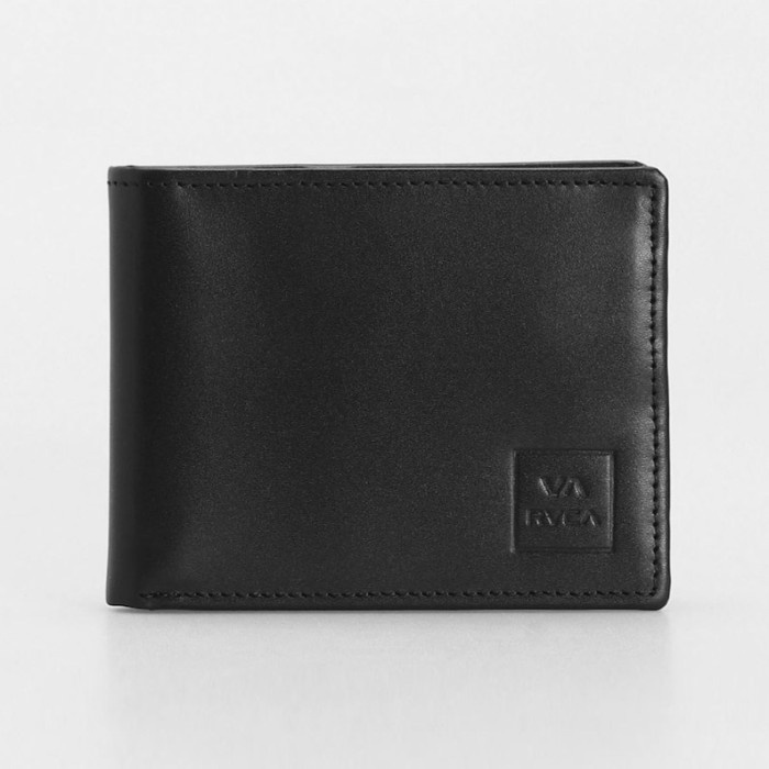 ✨New Dompet Rvca Cedar Bifold Leather Wallet Black Original Terbatas
