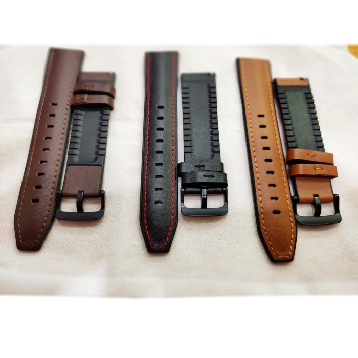 NEW STRAP WATCH TALI JAM LEATHER RUBBER KULIT HUAWEI GT2E / GT 2E 46MM ORIGINAL TERBARU