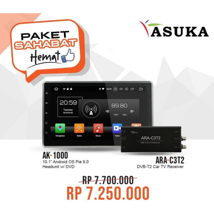 ✅New Ori Asuka Ak 1000 Paket Tuner Digital Ara C3T2/Paket Tv Asuka Ak1000 Terbatas
