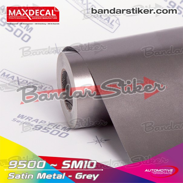 ✅New [Roll] Maxdecal 9500 Sm10 Satin Metal Grey Premium Wrap Abu Metallic Terbatas