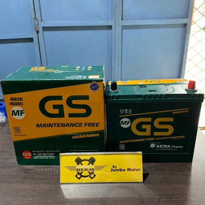 ✅New Accu Gs Mf Ns60L - Accu Gs Maintenance Free - Aki Kering Terbatas