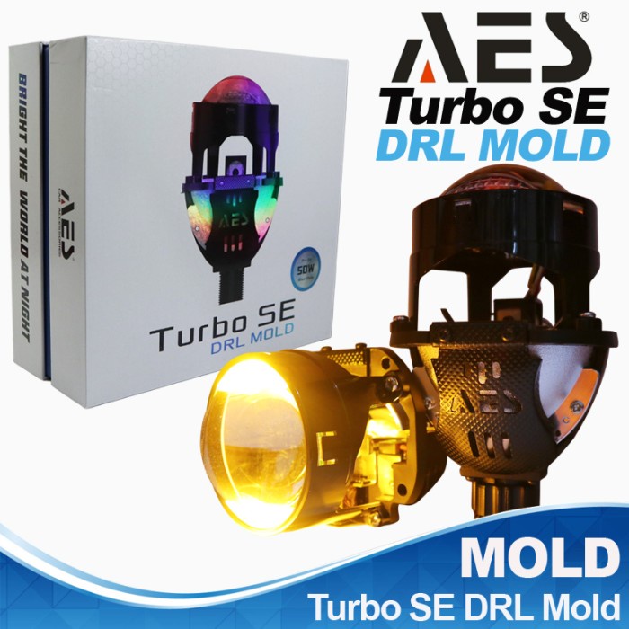 [Original] Bi-Led Aes Turbo Se Drl Mold  Best 25 Led Projector Whith Drl Sign Terbaru
