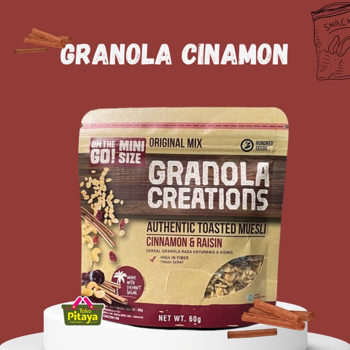 

hanya disini] Granola Creations Cinamon & Raisin Original Mix Sereal Pouch 60 gr