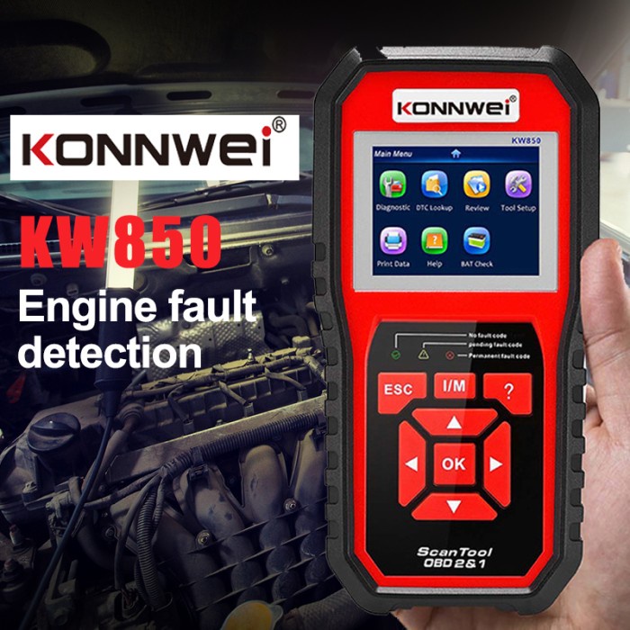 [Original] Konnwei Kw 850 Obd 2 Scanner Mobil Terbatas