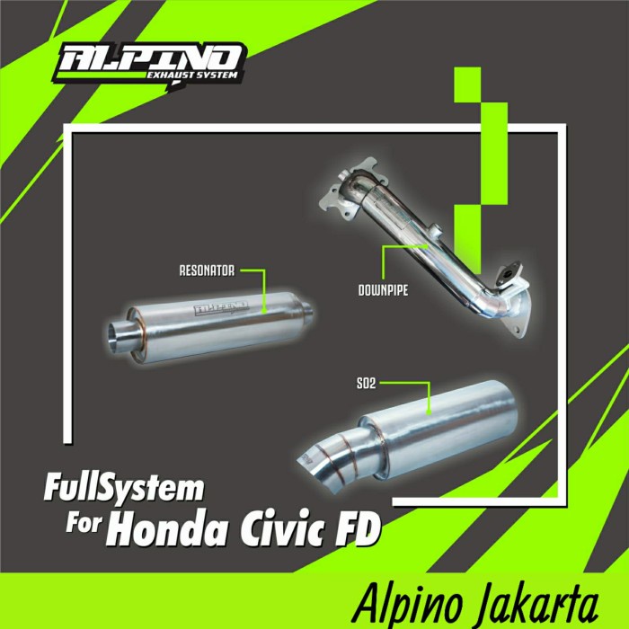[Original] Knalpot Alpino Exhaust Original Fullset Civic Fd Knalpot Alpino S 02 Diskon