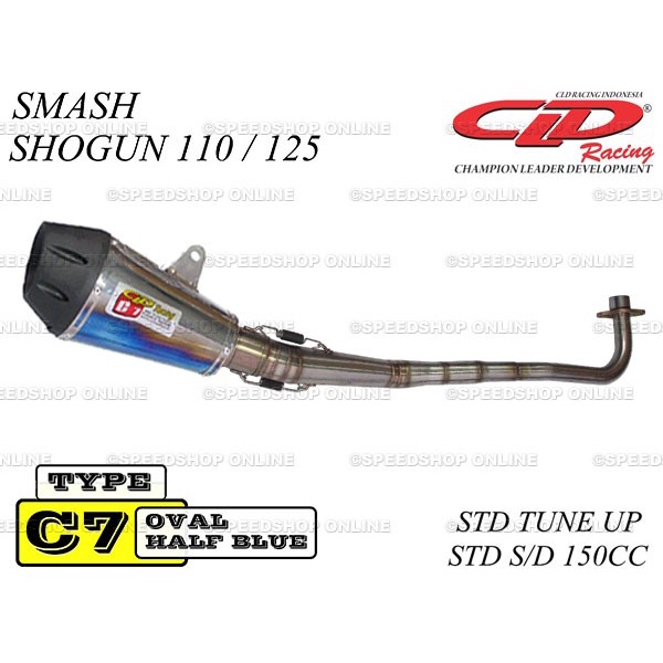 [Original] Knalpot Cld Racing Smash/Shogun 110/125 Type C7 Standar Tune Up H/B Terbatas