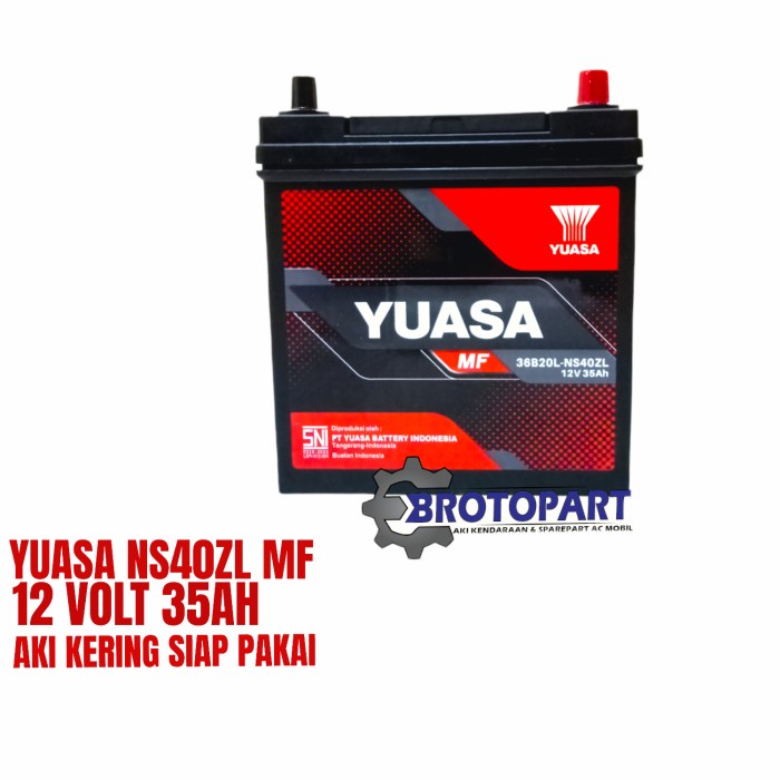 [New] Aki Mobil Datsun Go Go Go Panca Cross Yuasa Ns40Zl 36B20L Kering Limited