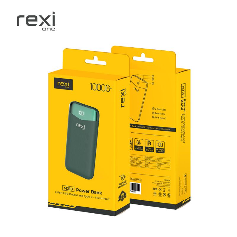 POWERBANK REXI REXIONE 10.000MAH LED DISPLAY FAST CHARGING