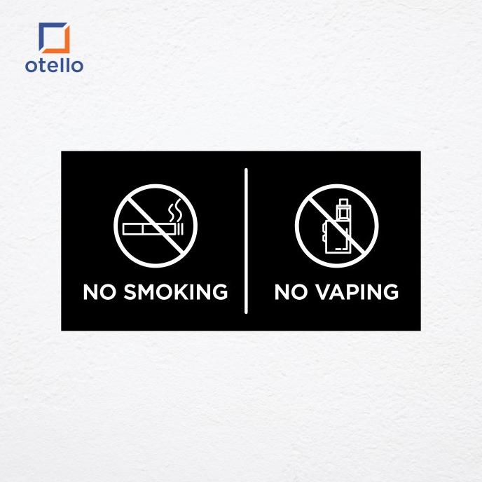 

Miliki Otello - No Smoking No Vaping Sign Board Akrilik Print Signage Acrylic Petunjuk Ruangan ,.
