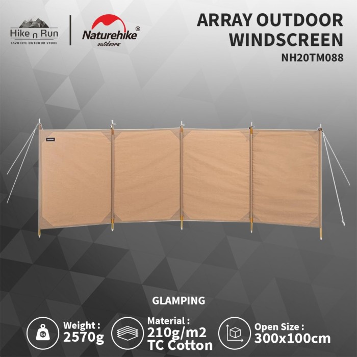 ✨Original Penahan Angin Naturehike Nh20Tm088 Outdoor Beach Windscreen Limited