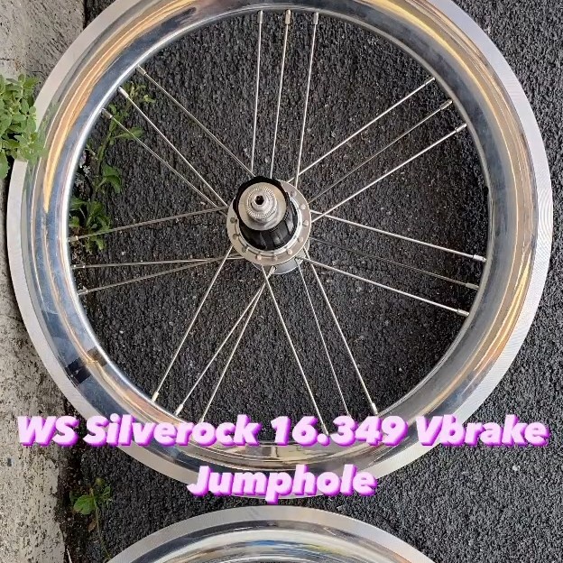✨Ori Wheelset Silverock 16 349 Vbrake Jumphole 16 Plus Diskon