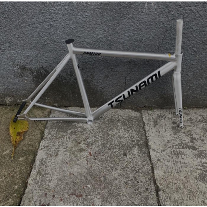 ✨Ori Frame Tsunami Snm 100 Alloy Fixie Ti Polish Silver Terbatas