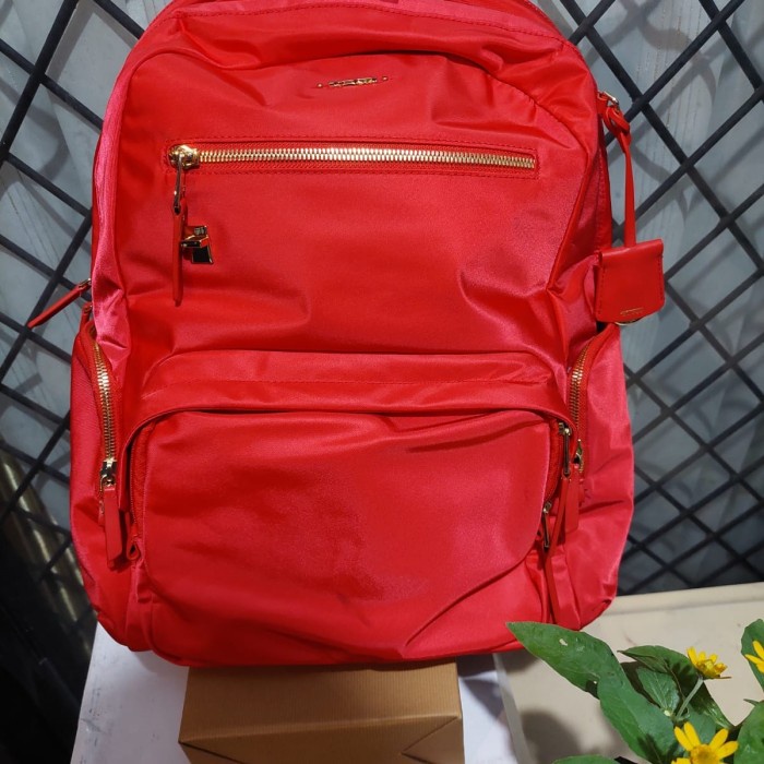 ✨New Tumi Carson Backpack Warna Sunset Red Berkualitas