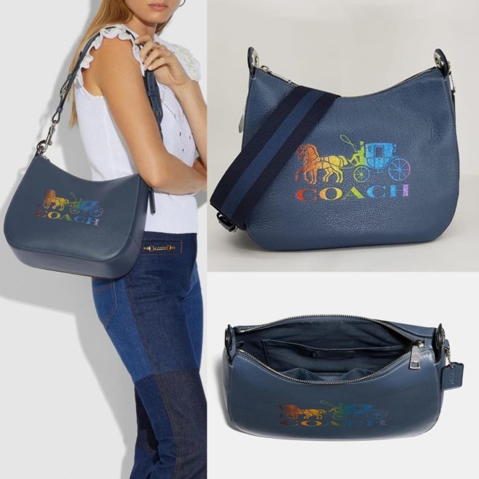 ✨New Tas Coach Original Jess Hobo Denim Terbaru