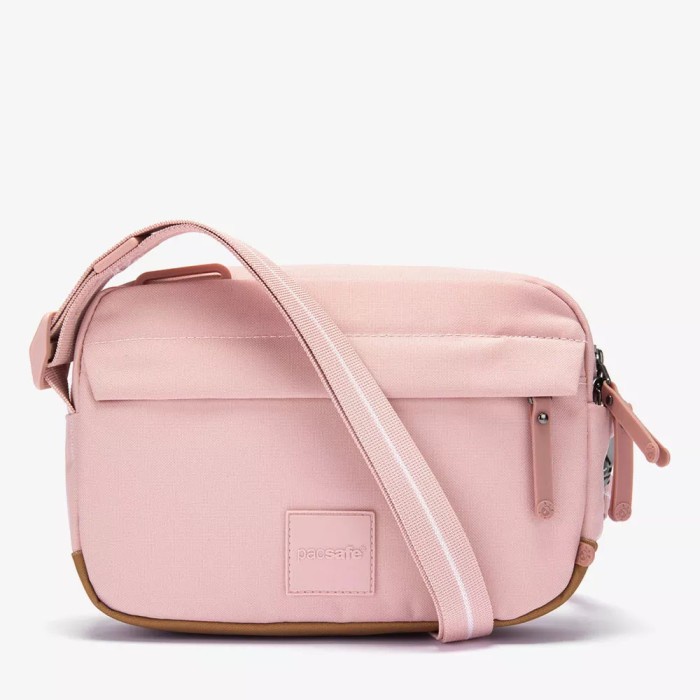✨New Pacsafe Pacsafe Go Anti-Theft Crossbody Bag Original - Sunset Pink Berkualitas