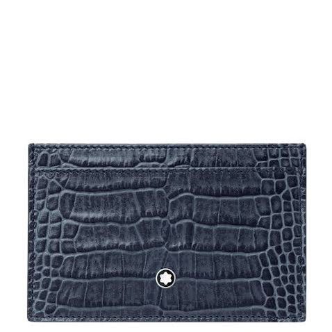 ✨New Montblanc  Mst Selection Pocket Holder Wallet 2Cc Indigo Terbaru