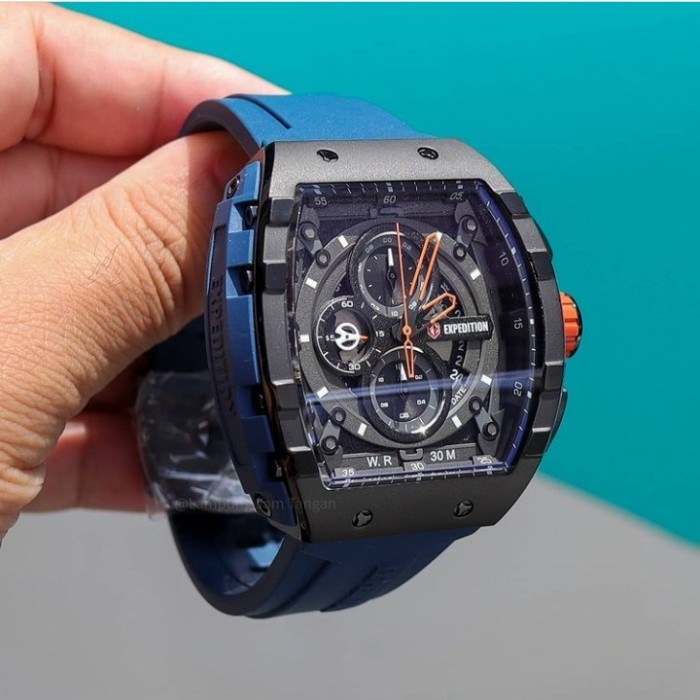 ✨Ready Jam Tangan Expedition Original Pria E6782 / E 6782 Blue Black Terbatas