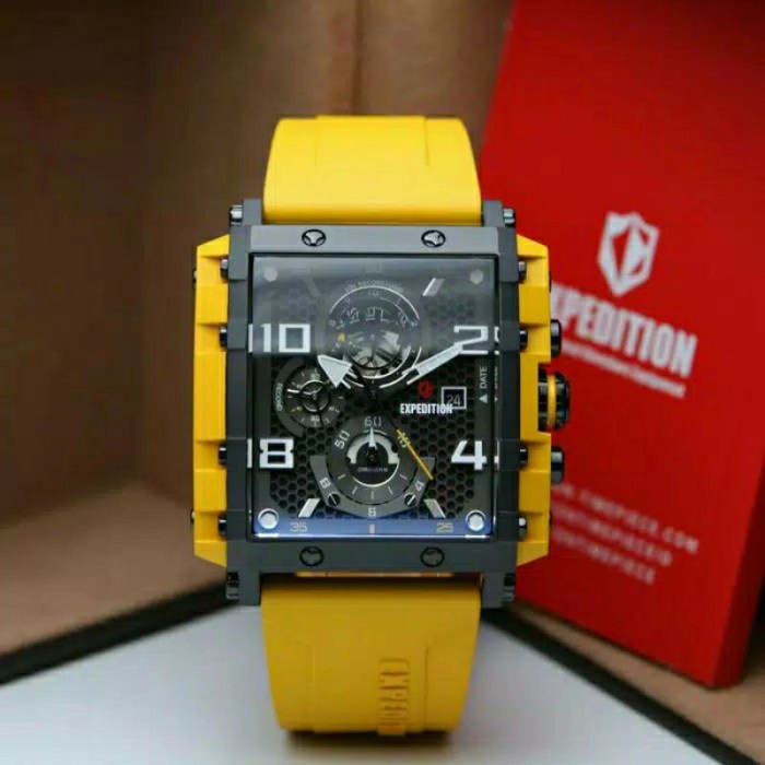 ✨Ready Expedition E6757 Yellow White Jam Pria Original Limited