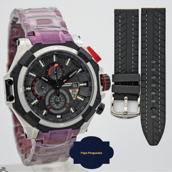 ✨Ready Chronoforce 5209 Purple Silver Pria Original Garansi Resmi Berkualitas
