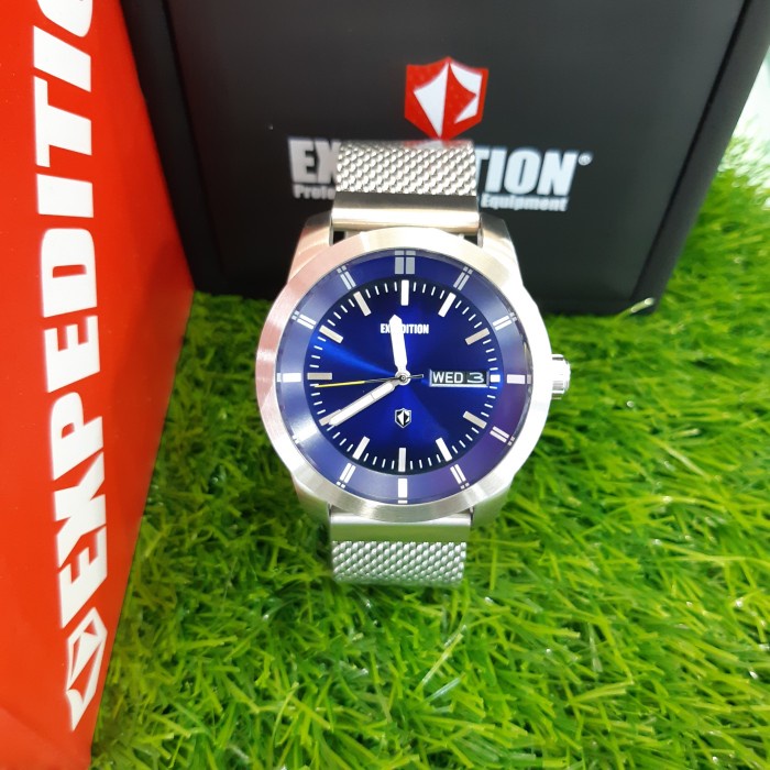 ✨Ready Jam Tangan Pria Expedition E6773M Silver Blue Terbaru