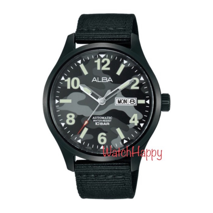 ✨Ready Watchhappy Alba Al4311X1 Nylon7 Straps Black Automatic Al4311 Original Limited