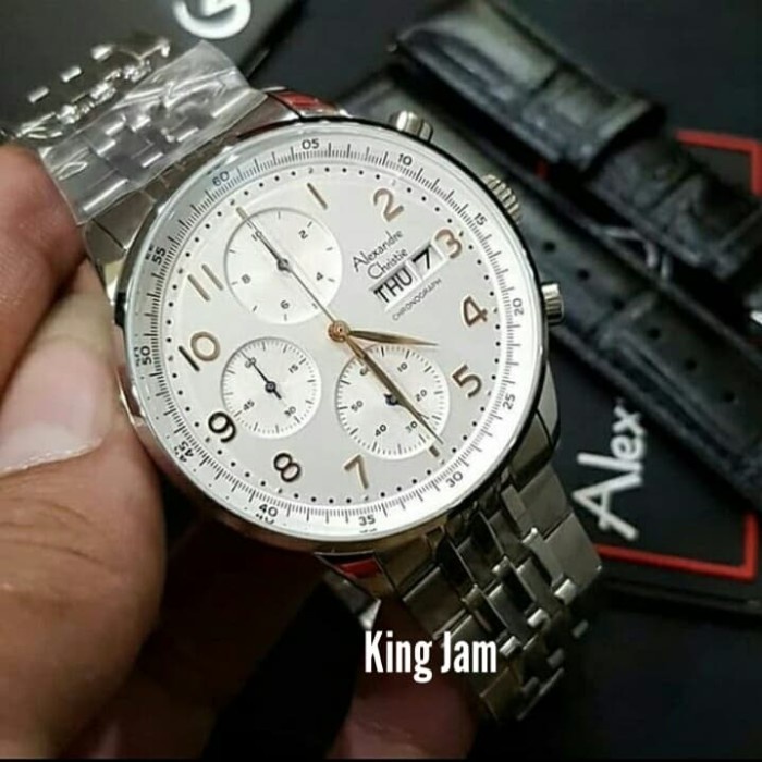 ✨Ready Jam Tangan Pria Alexandre Christie Ac 6492 / Ac6492 Original Silver Limited