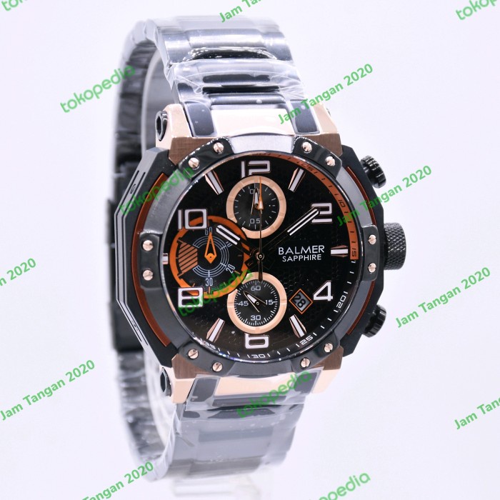 ✨Ready Balmer Chronograph Sapphire 8145 Black Rosegold - Jam Tangan Pria Diskon